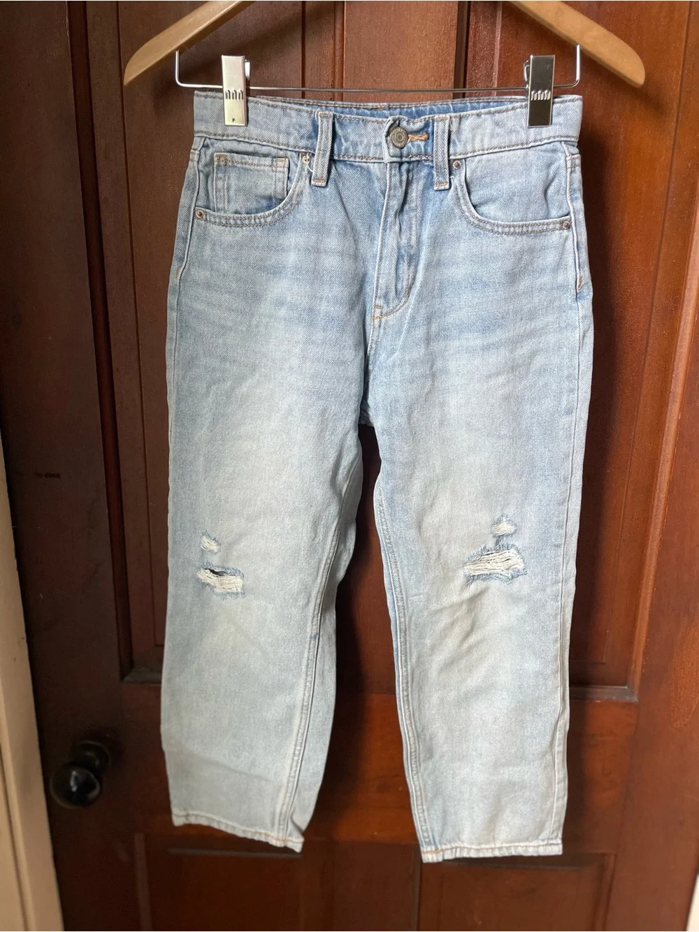 Old Navy girls size 10 high rise slouchy straight jeans